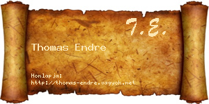 Thomas Endre névjegykártya