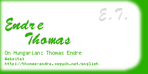 endre thomas business card